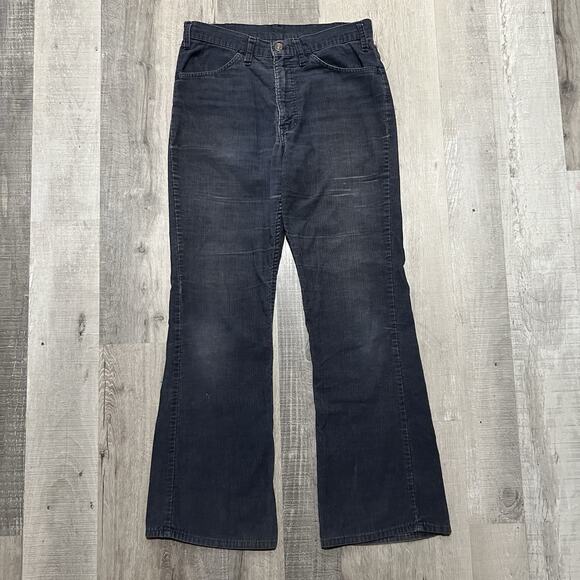 Vintage 70s Levi’s 646 Corduroy Flared Bell Bottoms Faded Hippie Cord Pants 32 - Picture 1 of 7